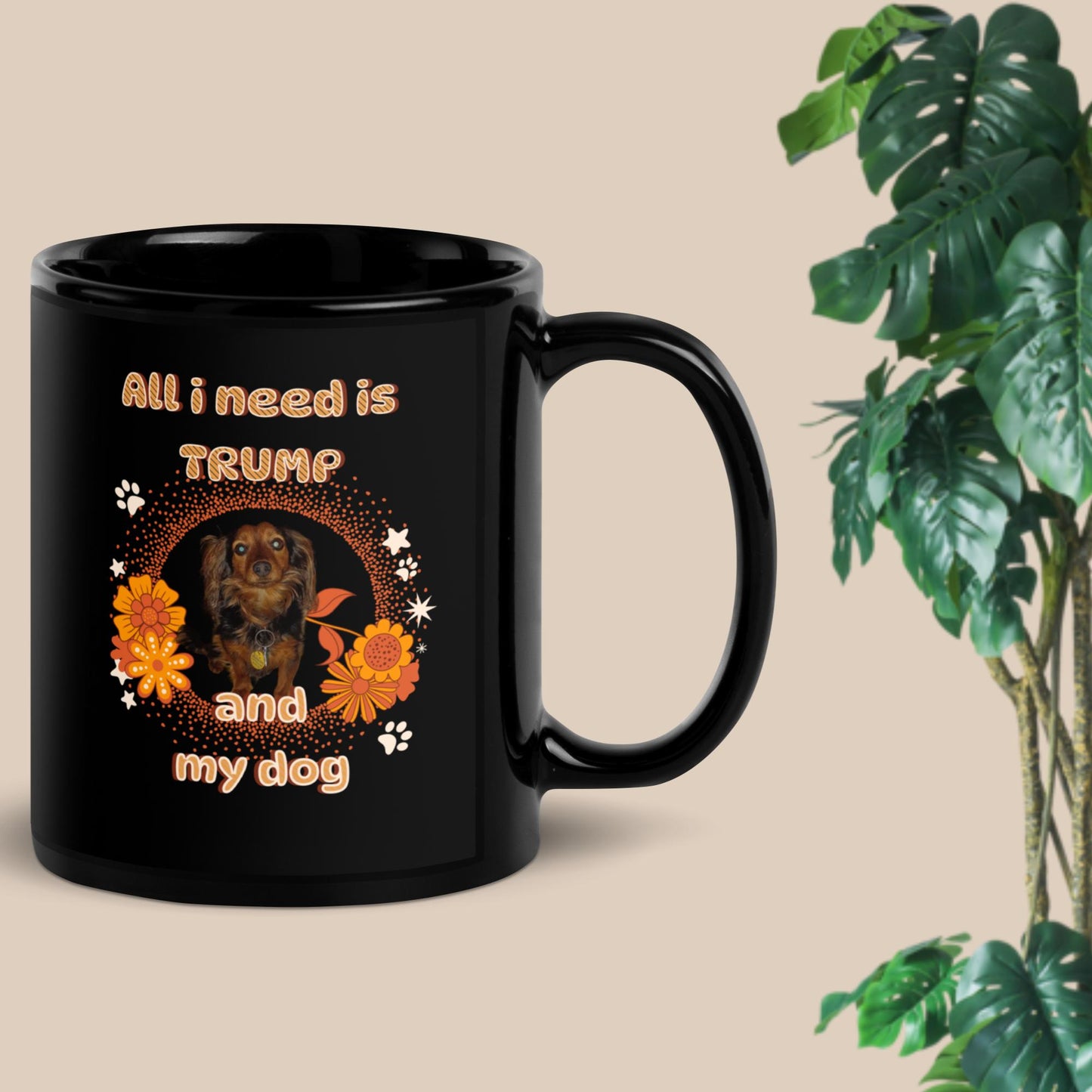 All I Need Black Glossy Mug
