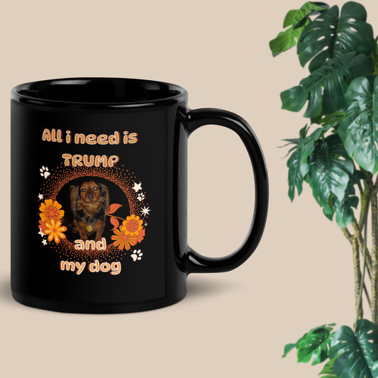 All I Need Black Glossy Mug