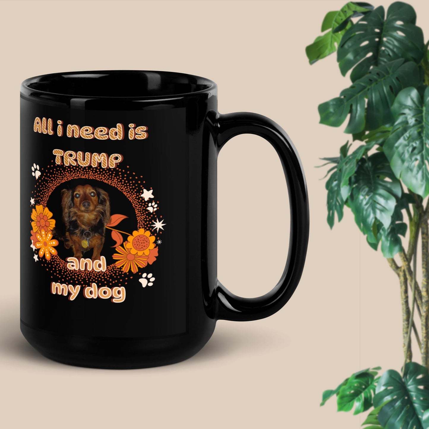 All I Need Black Glossy Mug