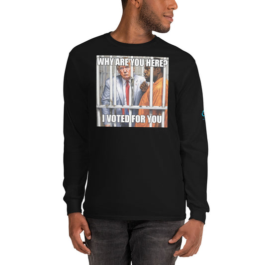 Trump In Jail Men’s Long Sleeve Shirt