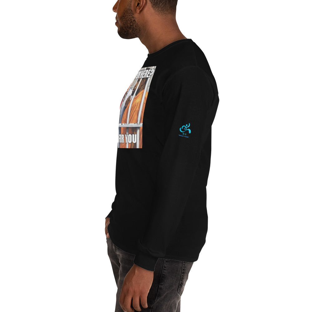 Trump In Jail Men’s Long Sleeve Shirt