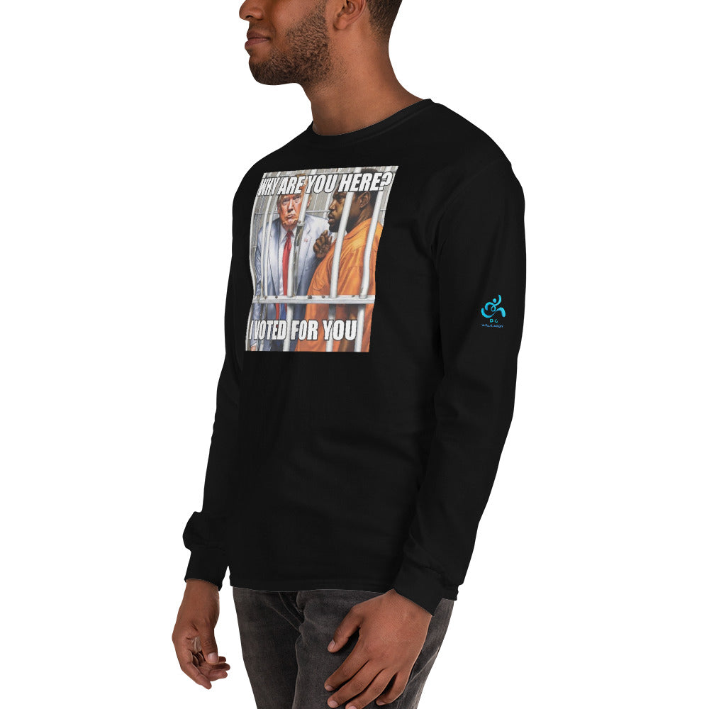 Trump In Jail Men’s Long Sleeve Shirt