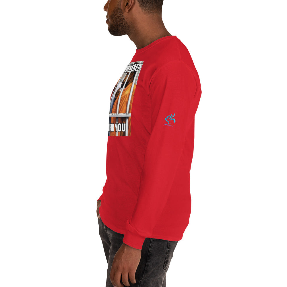 Trump In Jail Men’s Long Sleeve Shirt