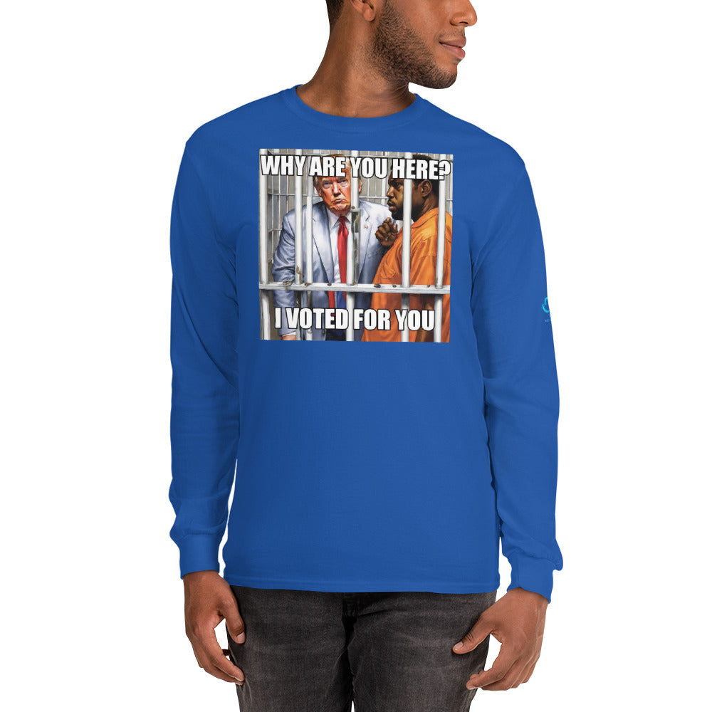 Trump In Jail Men’s Long Sleeve Shirt
