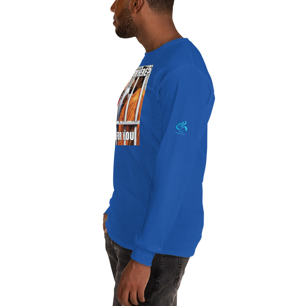 Trump In Jail Men’s Long Sleeve Shirt