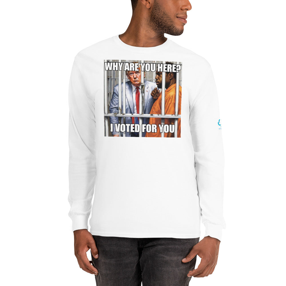 Trump In Jail Men’s Long Sleeve Shirt