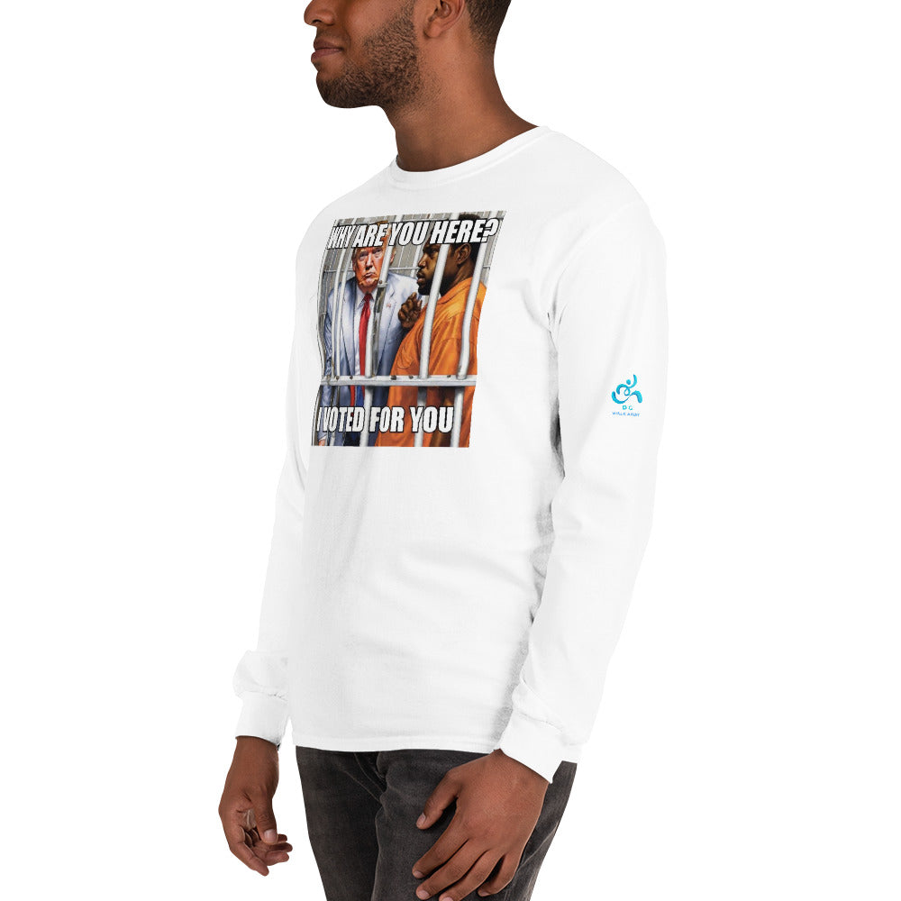 Trump In Jail Men’s Long Sleeve Shirt