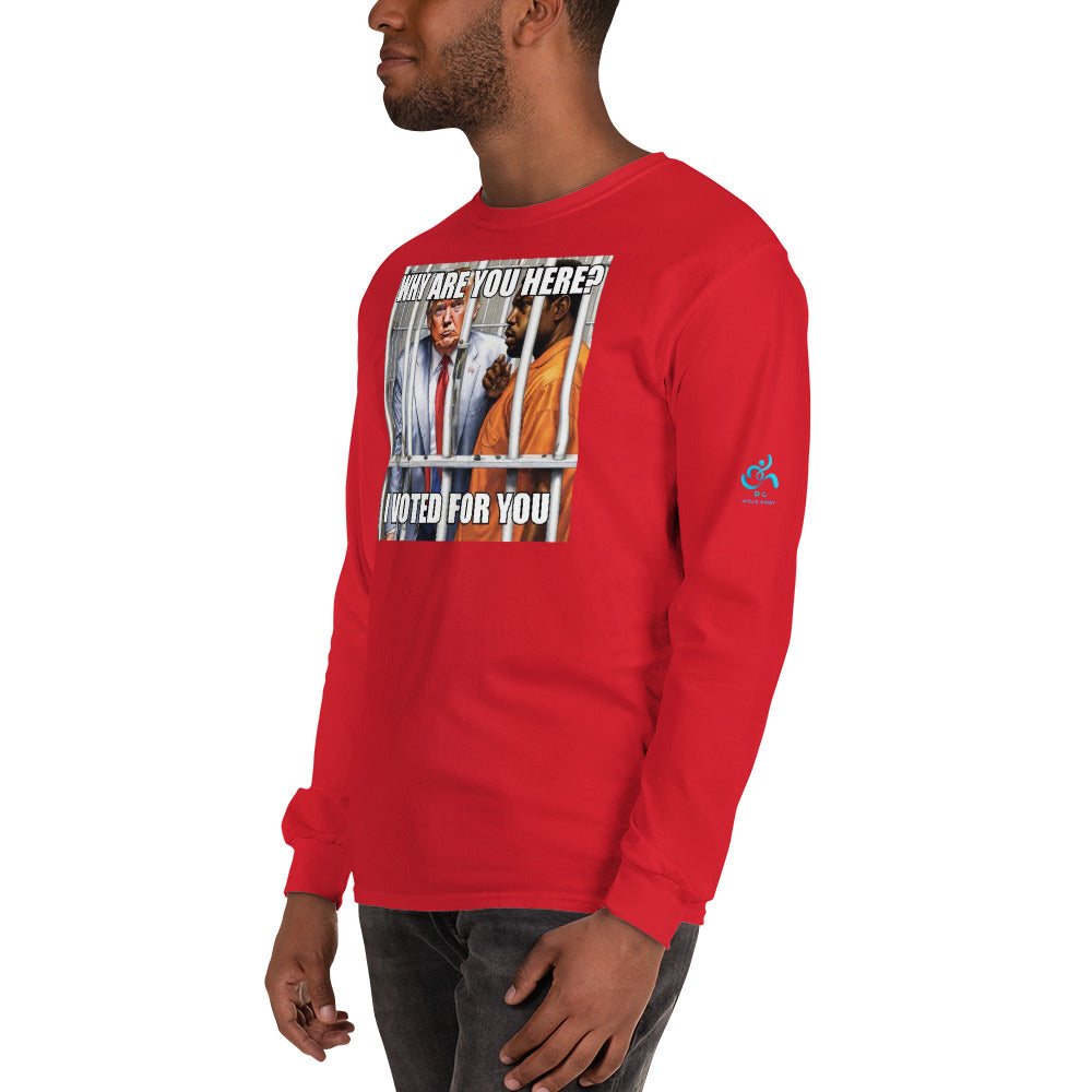 Trump In Jail Men’s Long Sleeve Shirt