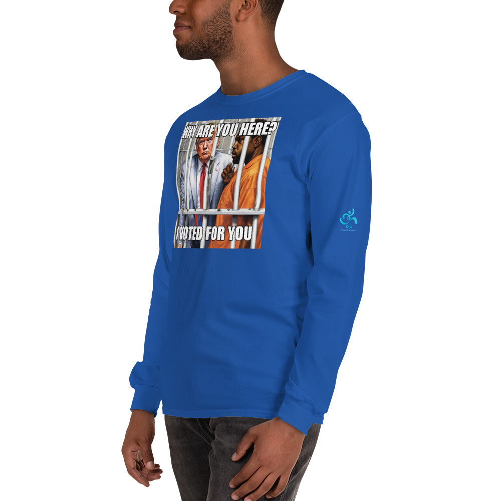 Trump In Jail Men’s Long Sleeve Shirt